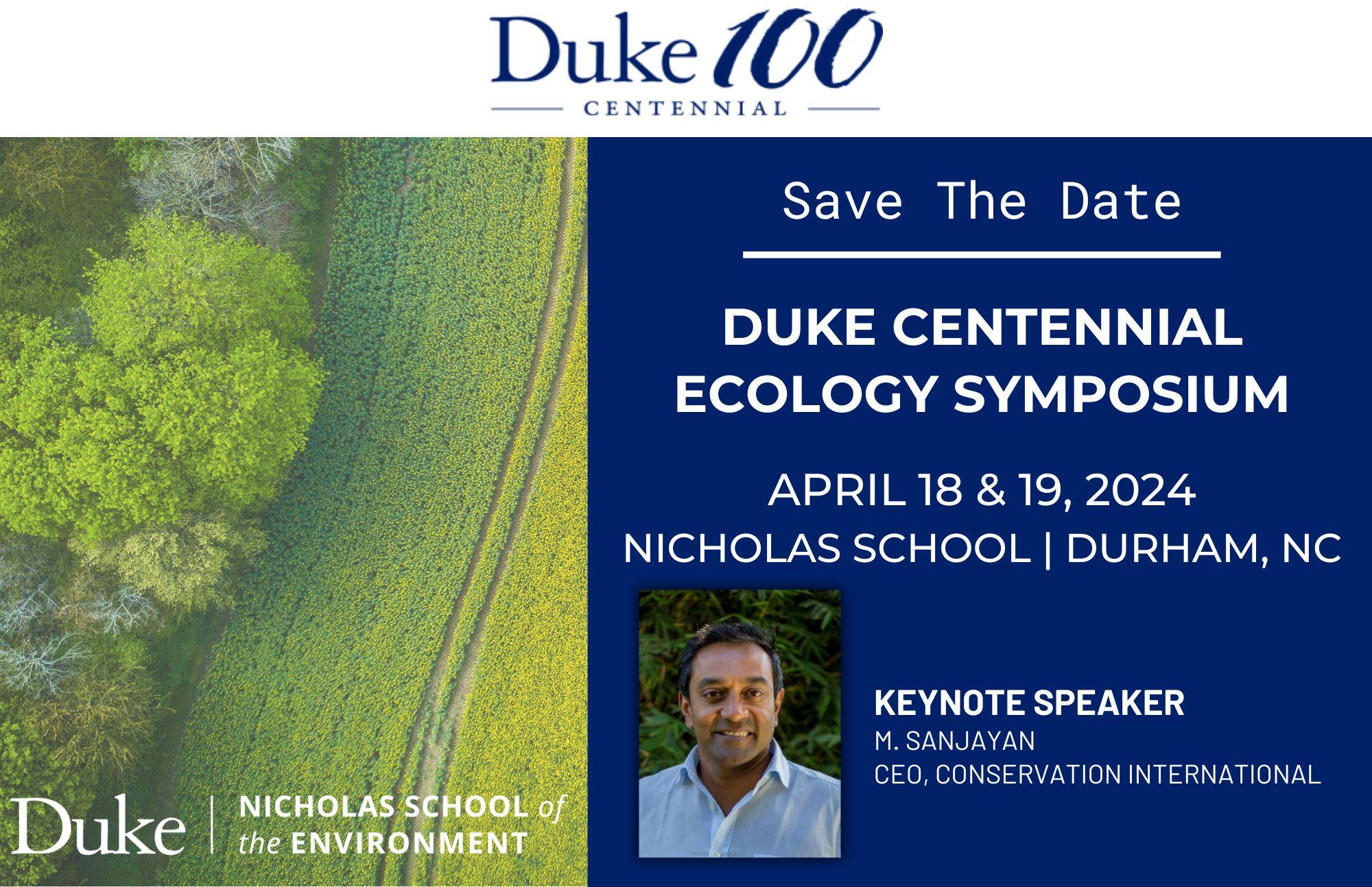 Duke Centennial Ecology Symposium 2024