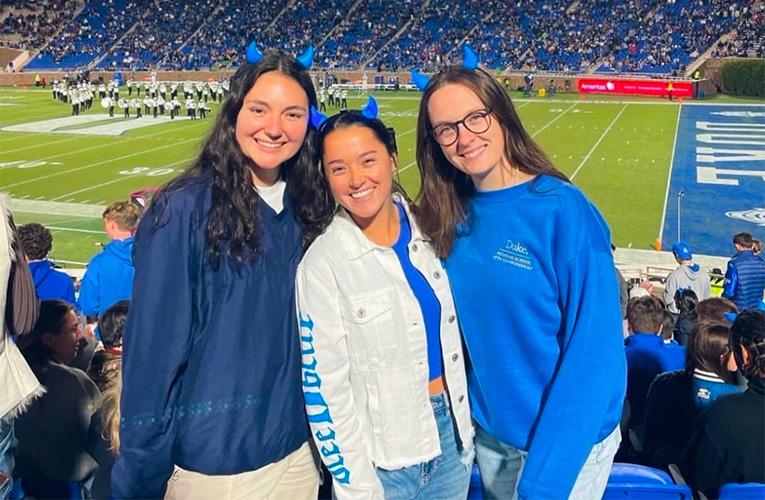 Victoria and friends at Duke football game