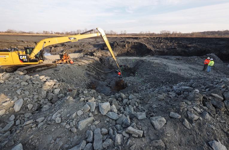 Coal ash excavation