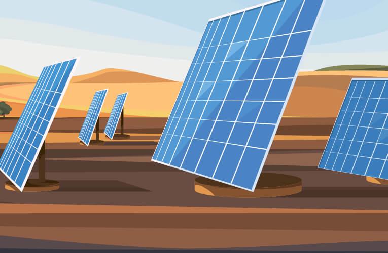 illustration of solar panels