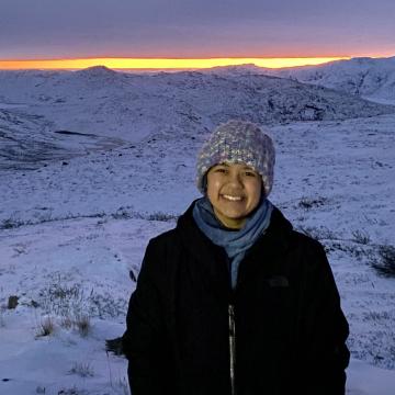 Emily Nagamoto in Kangerlussuaq, Greenland