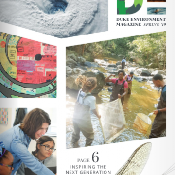 Duke Environment Magazine cover Spring '19