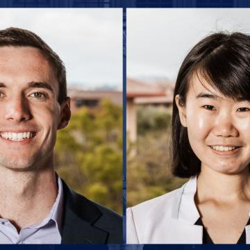 Headshots of Danny Collins and Linda Zhang