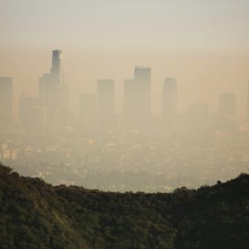 Smog over skyline 